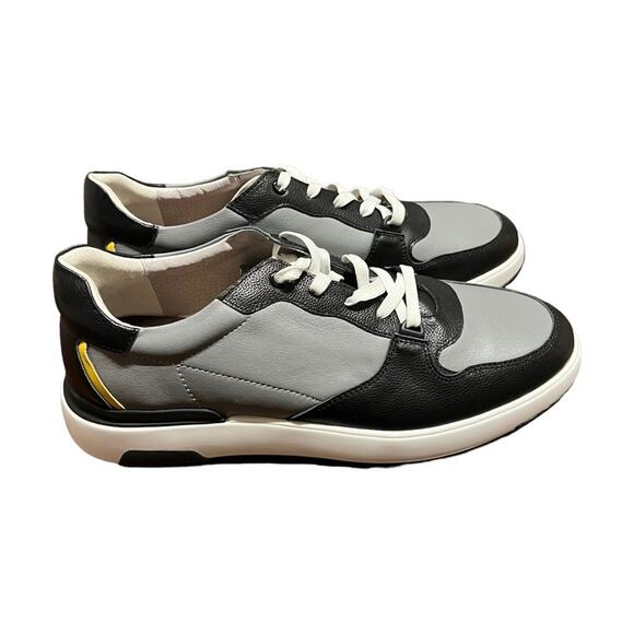 Robert Graham MIND RG5677L Grey Black Leather Sneakers Size 13 - Picture 2 of 10